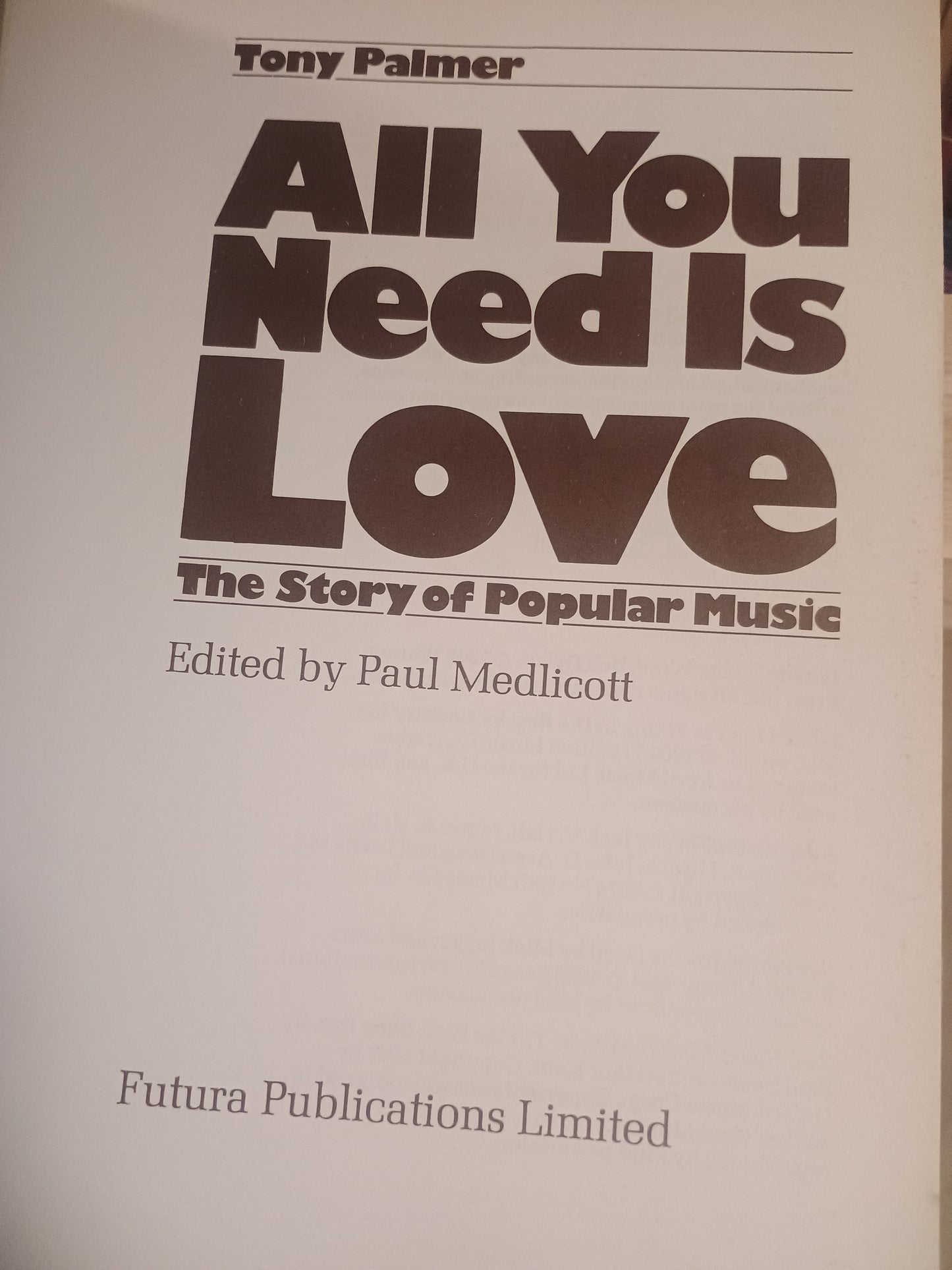 All you need is love: the story of popular music, Tony Palmer