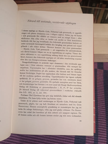 Förkortad tysk grammatikk, Hjort Lide