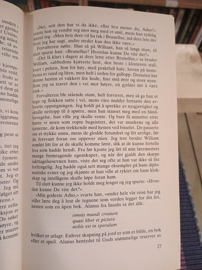 Rosenes navn, Umberto Eco