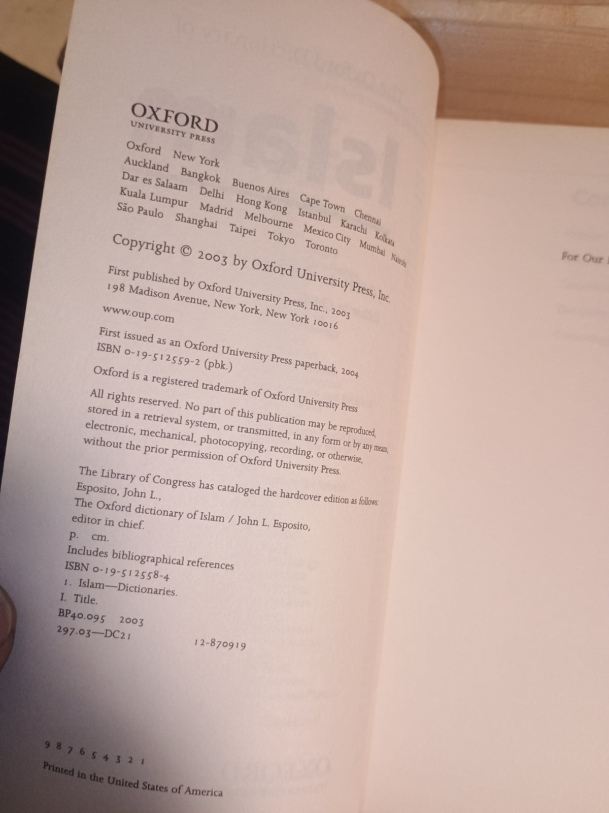 The Oxford Dictionary of Islam, John L. Esposito