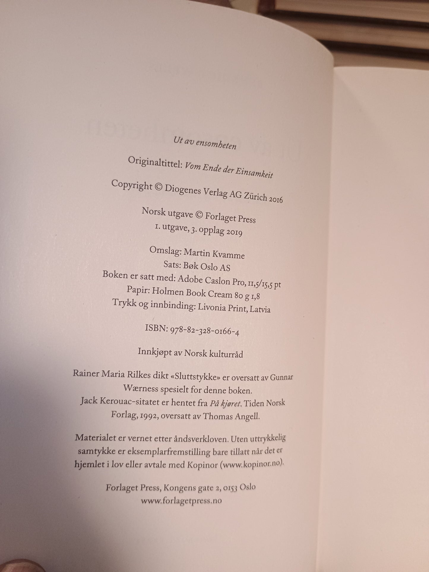 Ut av ensomheten, Benedict Wells
