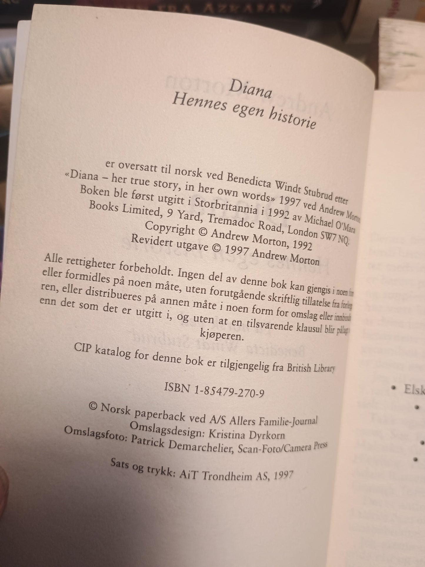 Diana: Hennes egen historie, Andrew Morton