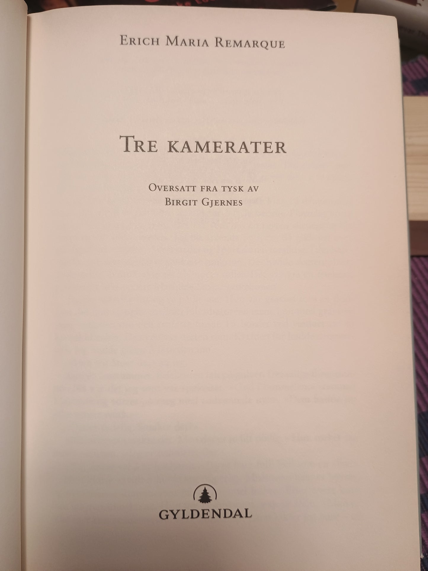 Tre kamerater, Erich Maria Remarque