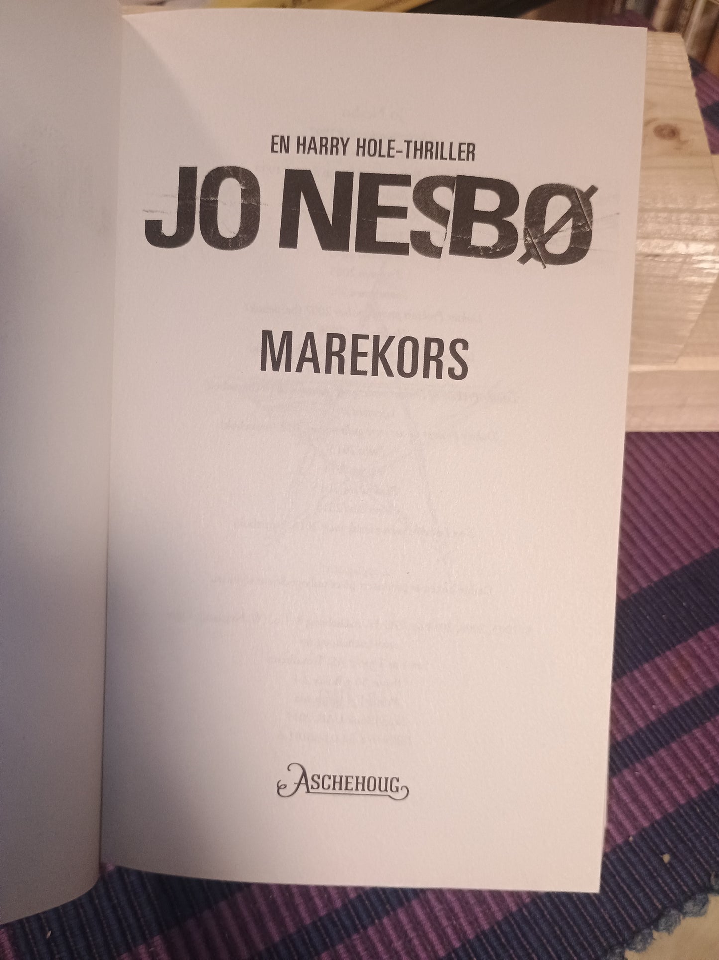 Marekors, Jo Nesbø