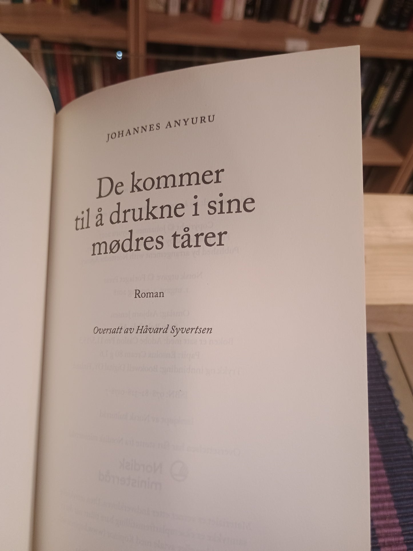 De kommer til å drukne i sine møtes tårer, Johannes Anyuru