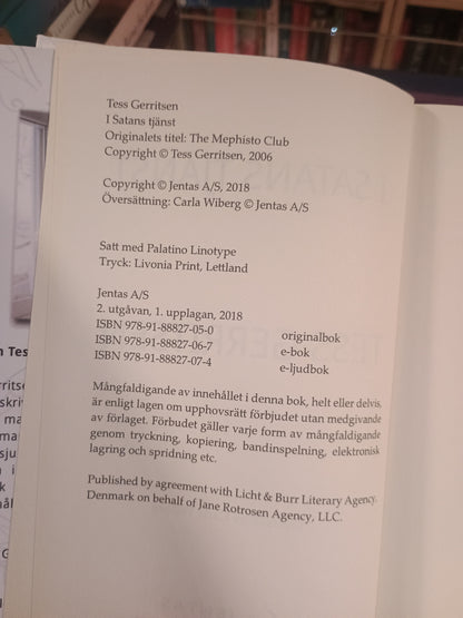 I Satans tjänst, Tess Gerritsen (på svensk)