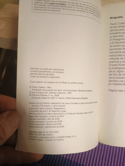 A orillas del río Piedra me senté y lloré