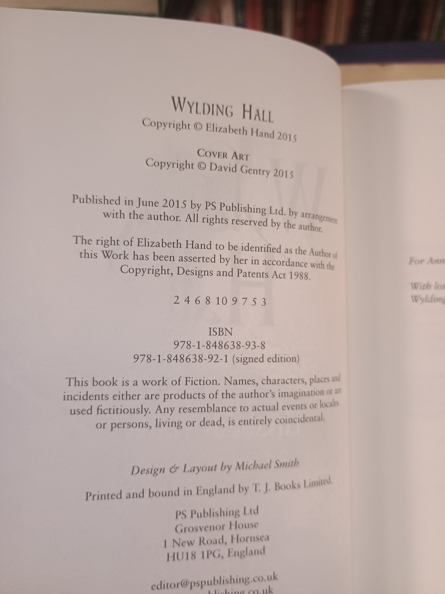 Wylding Hall, Elizabeth Hand