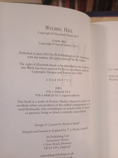 Wylding Hall, Elizabeth Hand