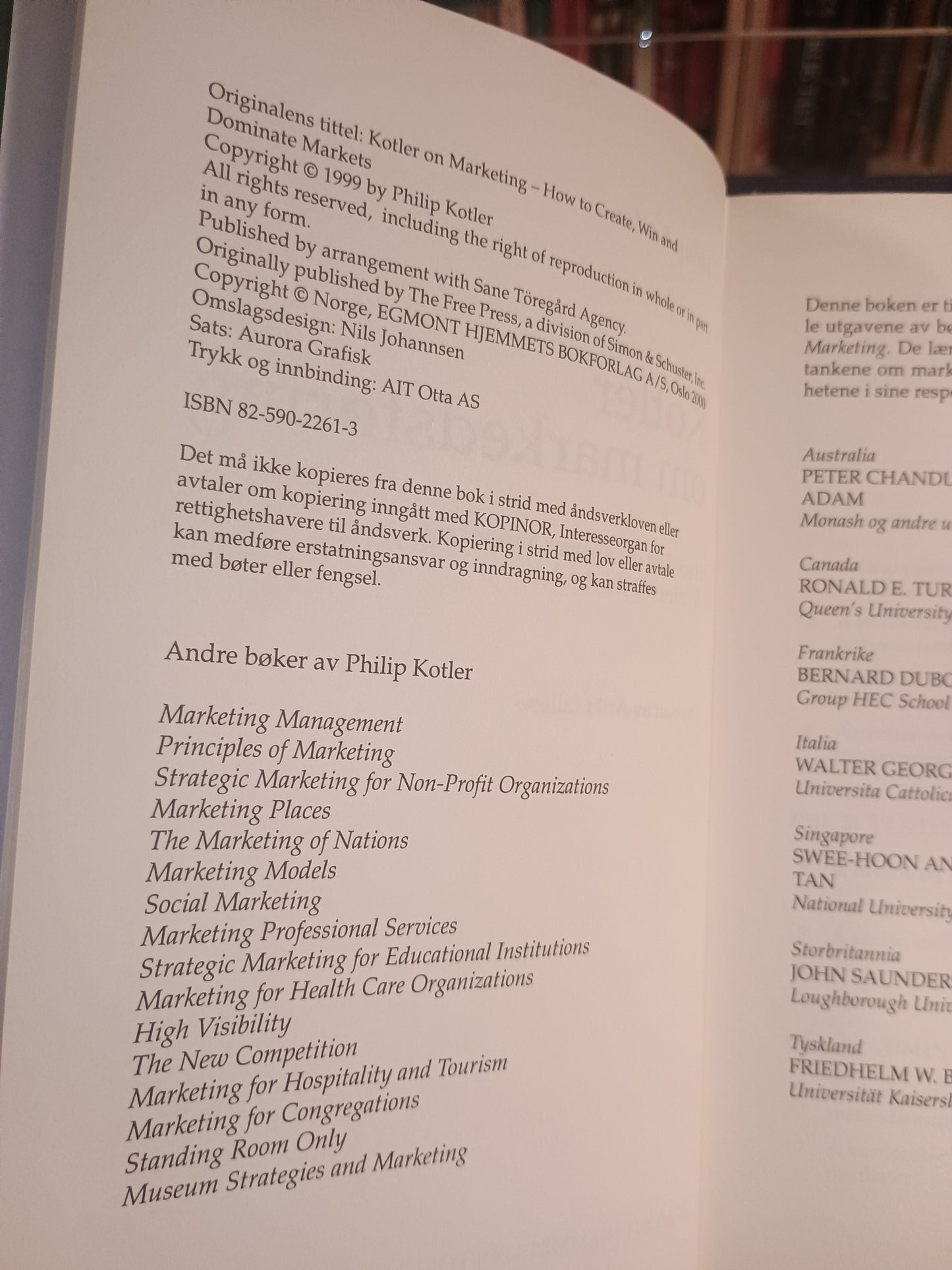 Kotler om markedsføring, Philip Kotler