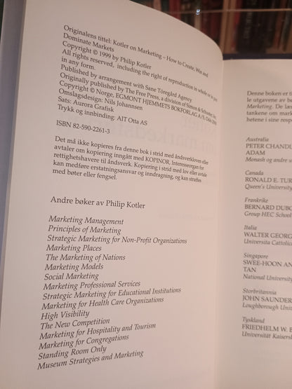 Kotler om markedsføring, Philip Kotler