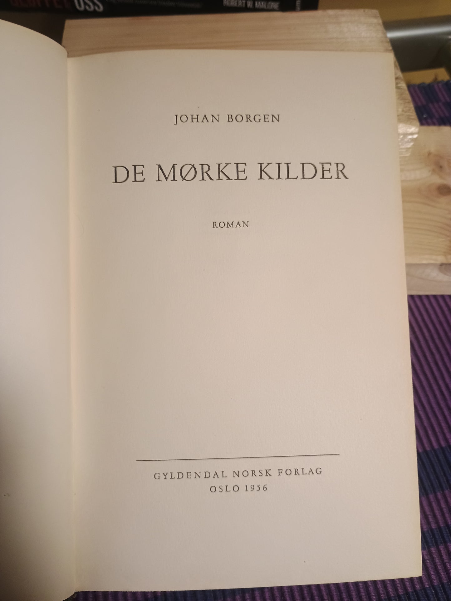 De mørke kilder. Johan Borgen