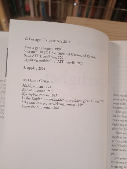 Kjærlighet, Hanne Ørstavik