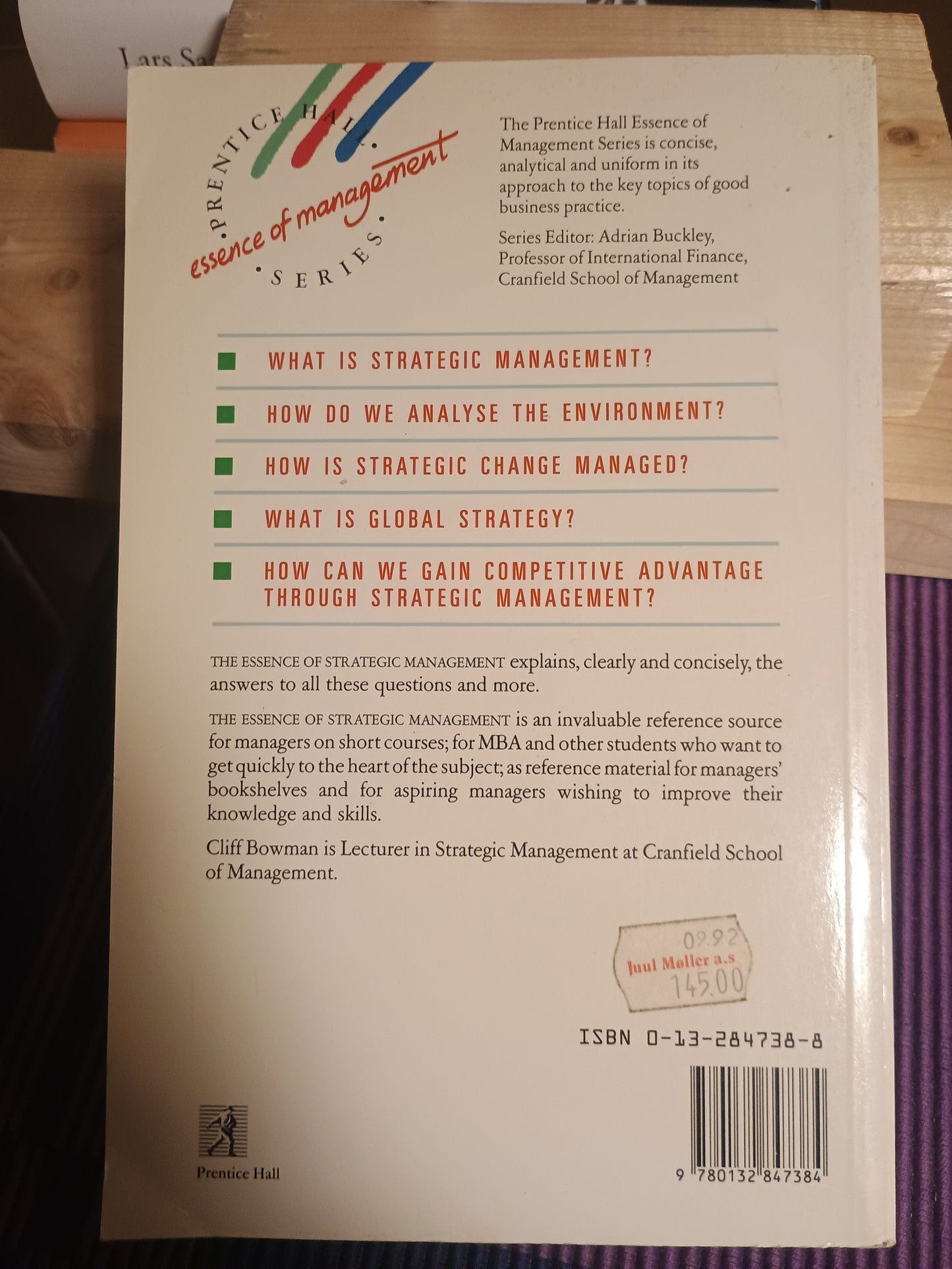 The Essence of Strategic Management, Cliff Bowman