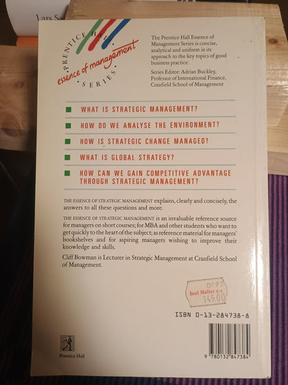 The Essence of Strategic Management, Cliff Bowman