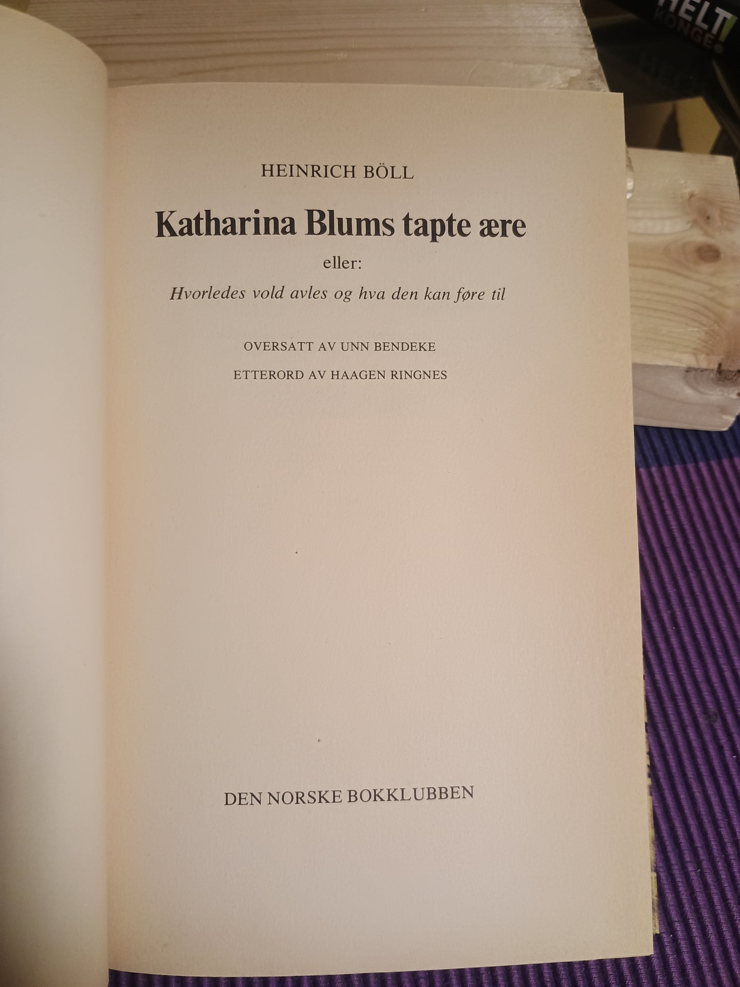 Katharina Blums tapte ære, Heinrich Böll