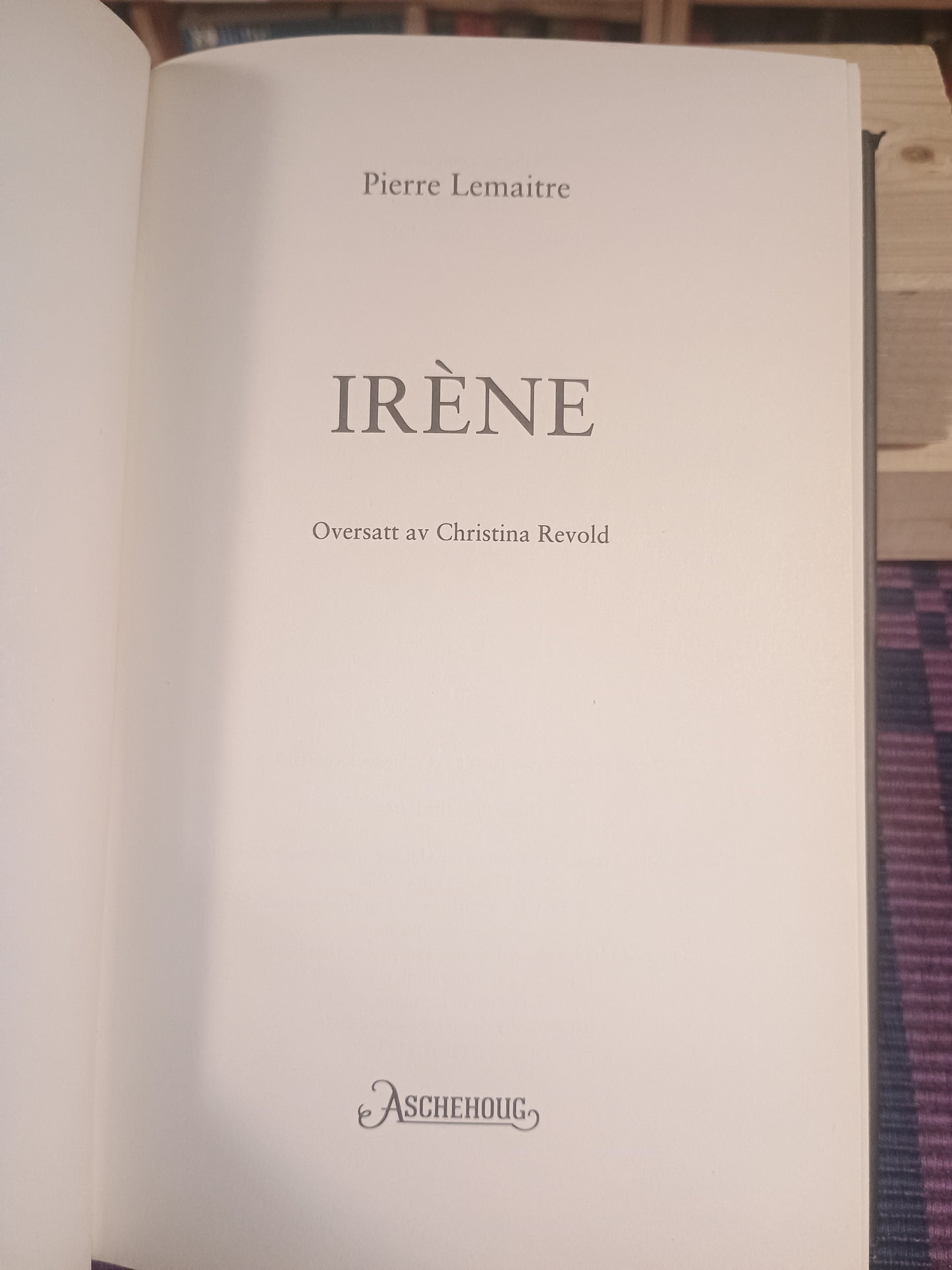 Irène, Pierre Lemaitre