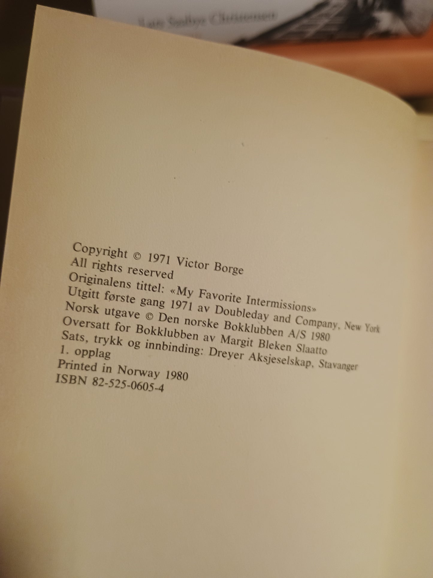 Noter og unoter, Victor Borge