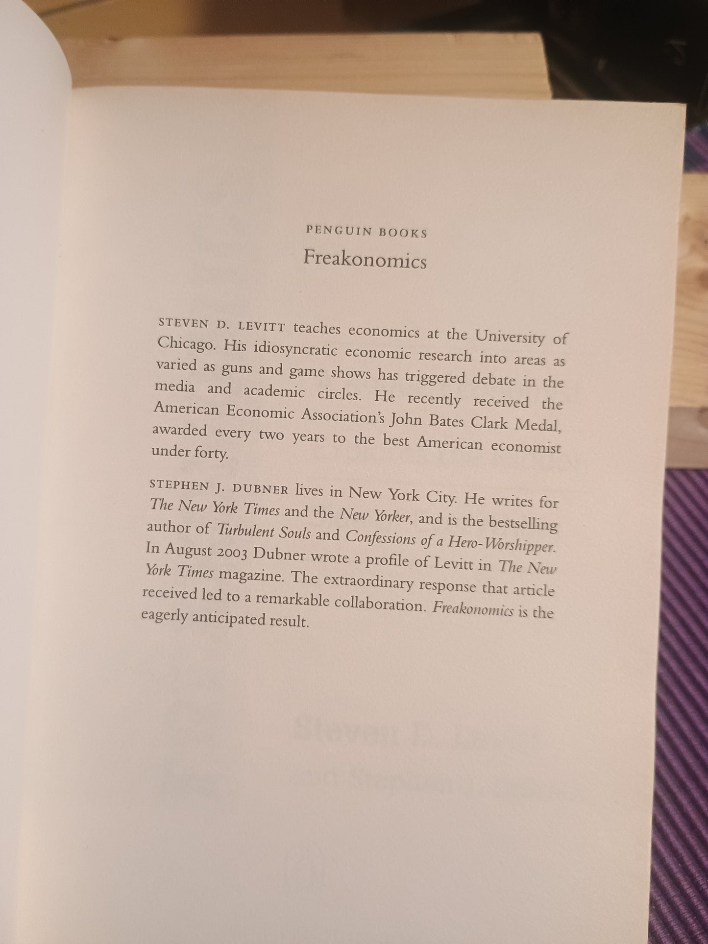 Freakonomics, Steven D. Levitt & Stephen J. Dubner