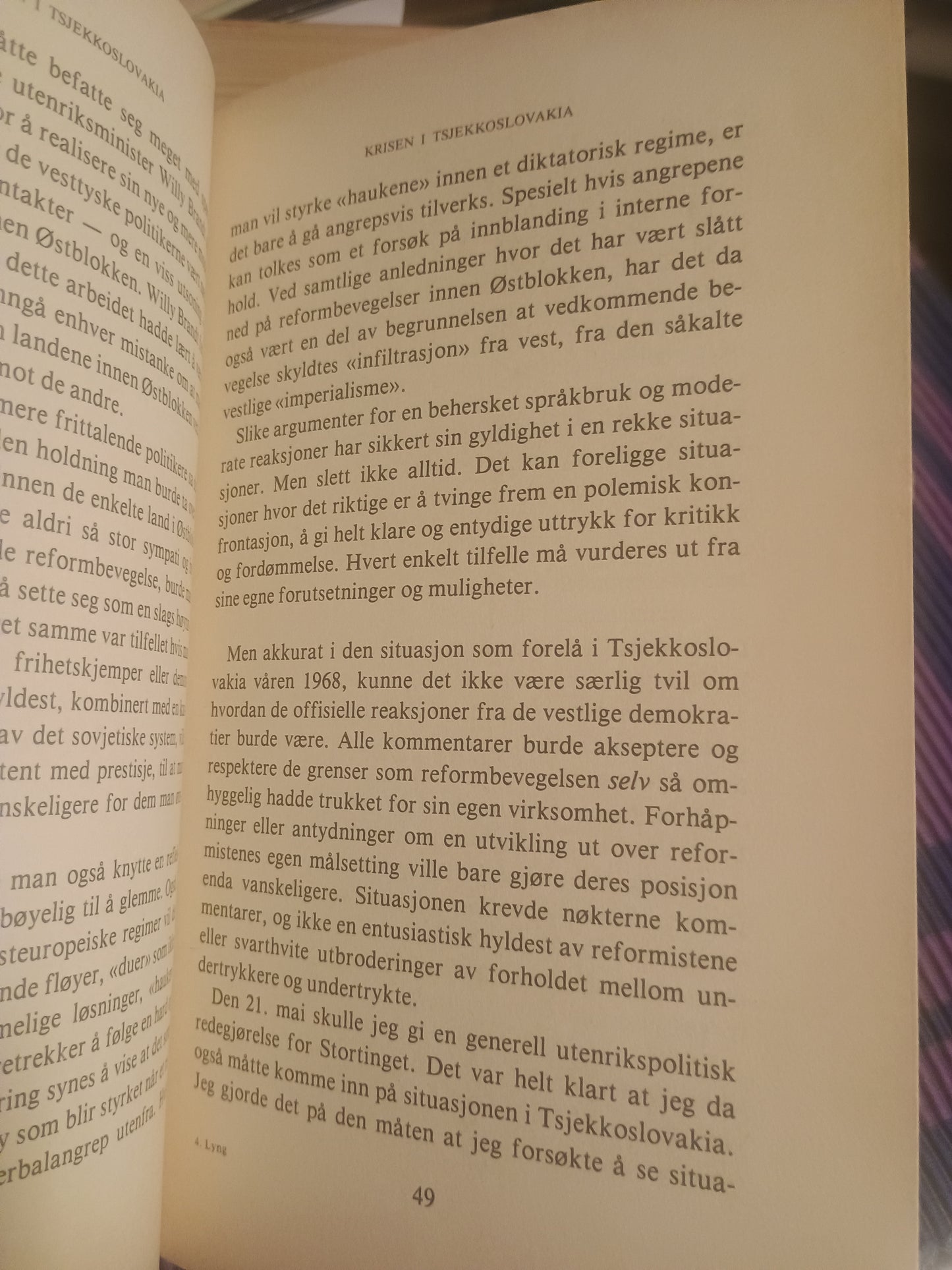 Fra borgerfred til politisk blåmandag, John Lyng