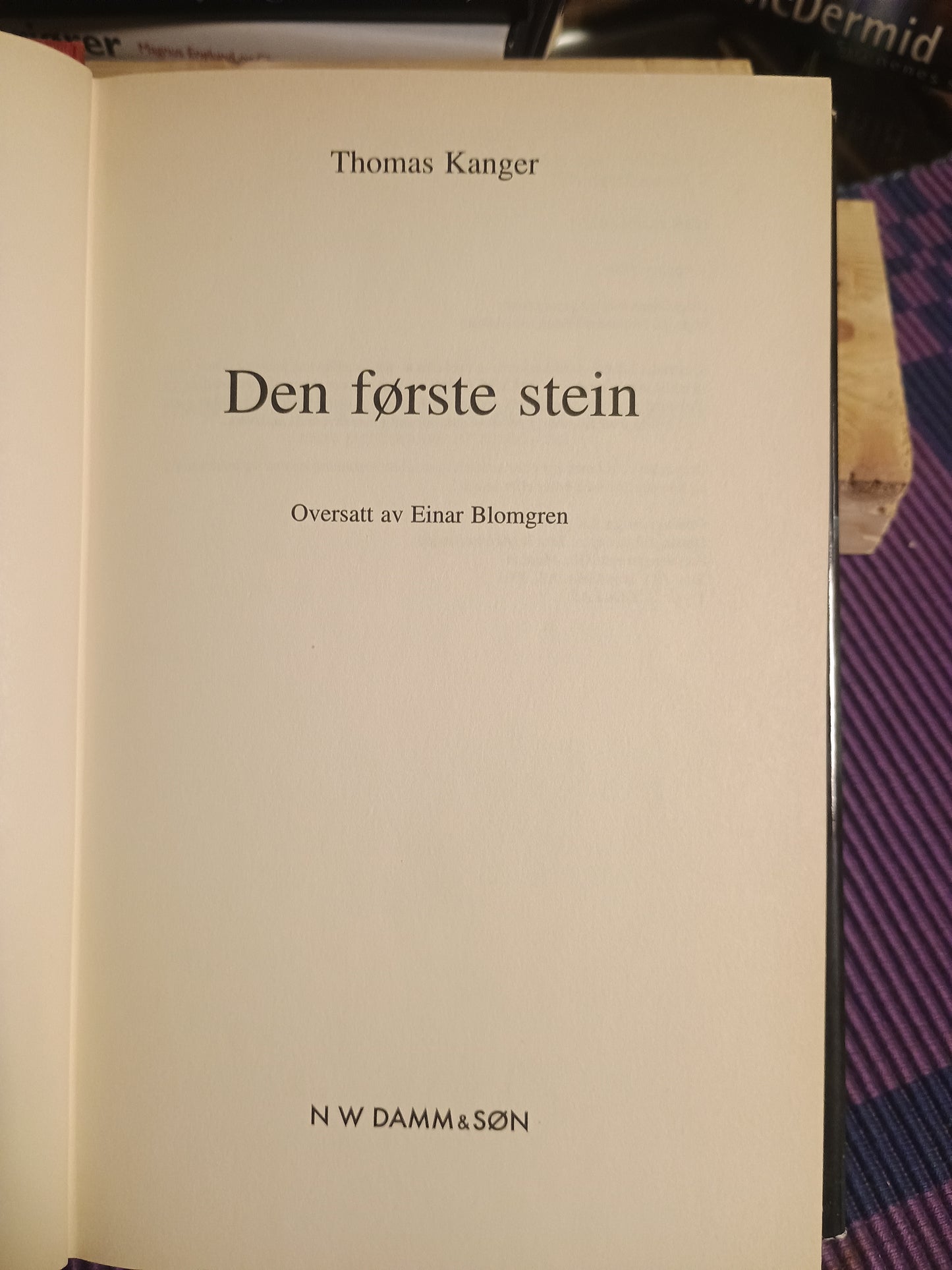 Den første stein, Thomas Kanger