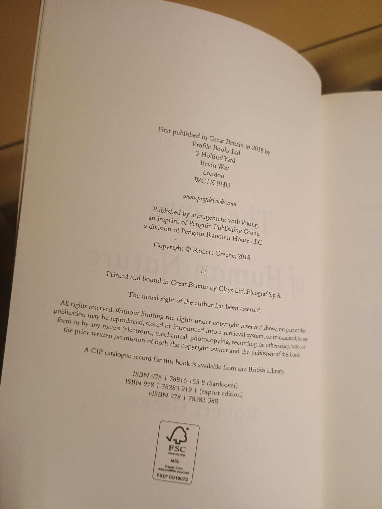 The laws of human nature, Robert Greene