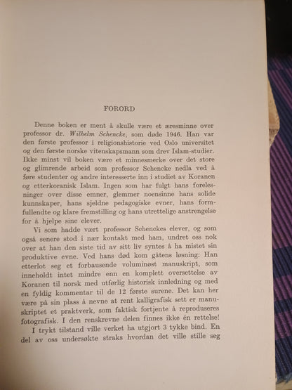 Koranen i utvalg, Wilhelm Schencke