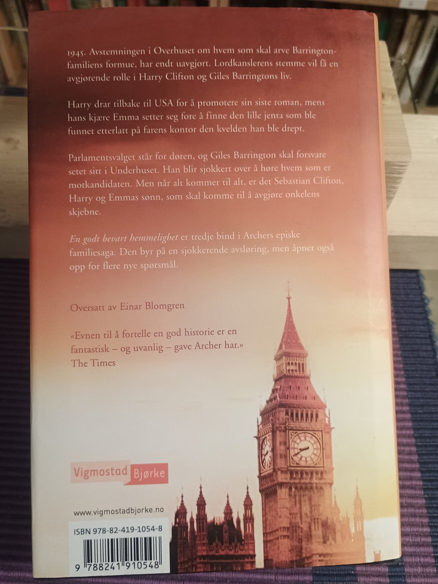 En godt bevart hemmelighet, tredje bind, Jeffrey Archer
