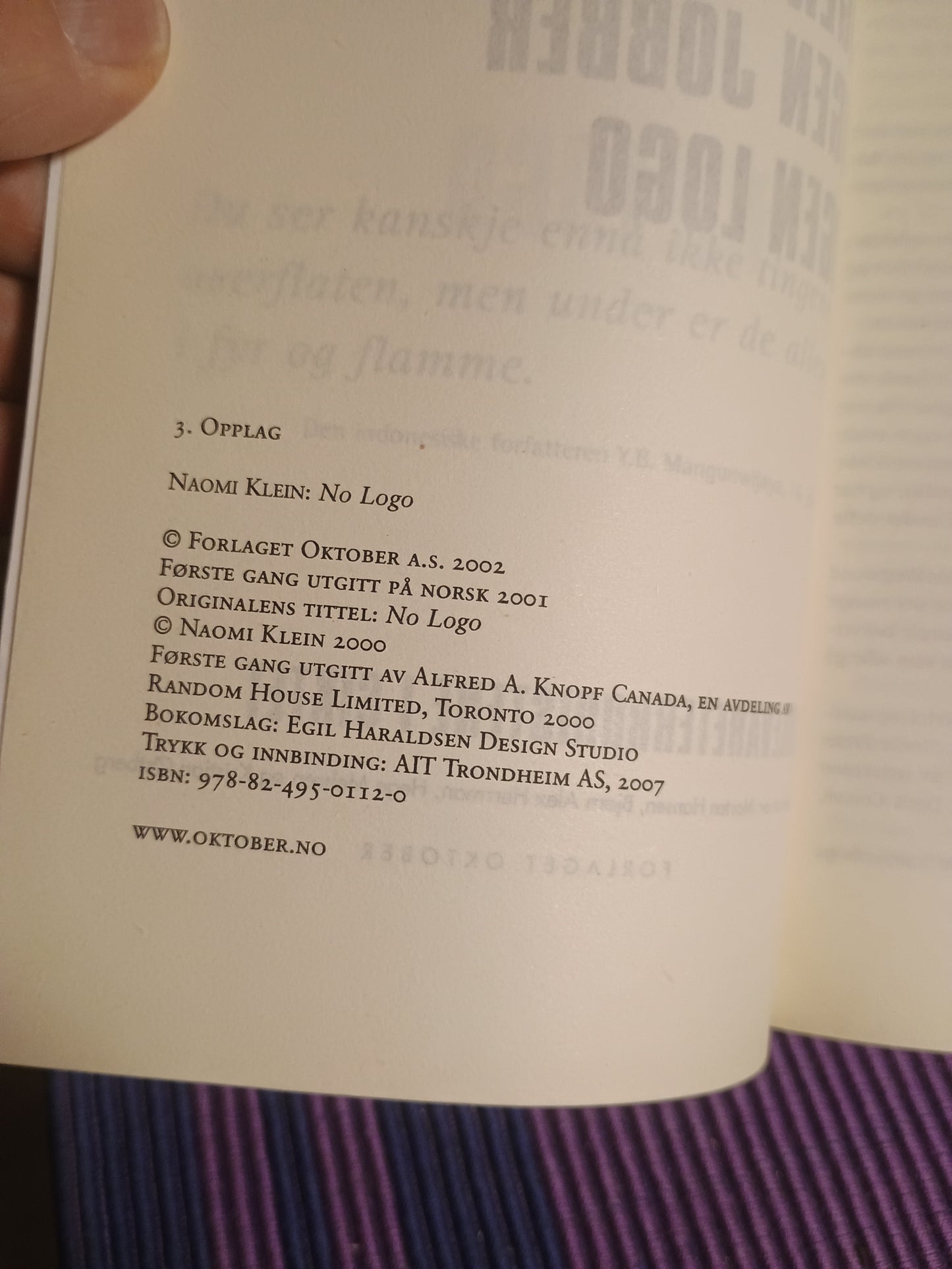 No logo. Naomi Klein