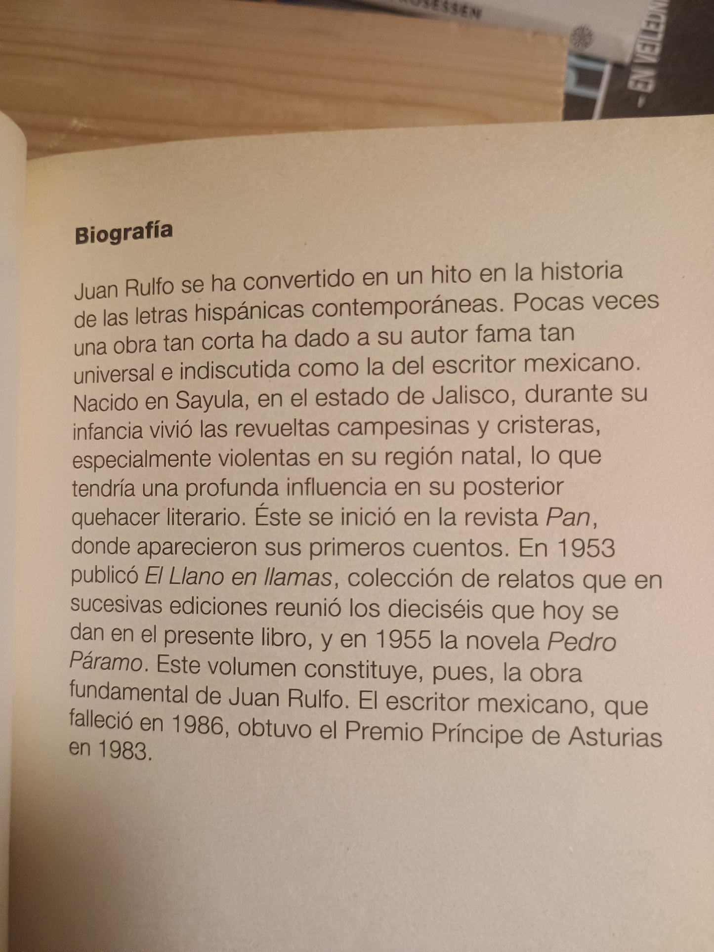 Pedro Páramo y el llano en llamas, Juan Rulfo