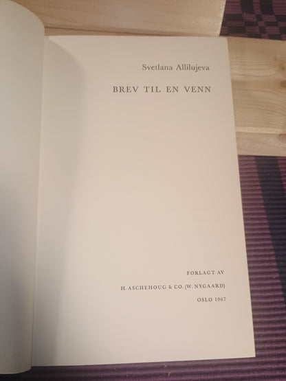 Brev til en venn, Svetlana Allilujeva