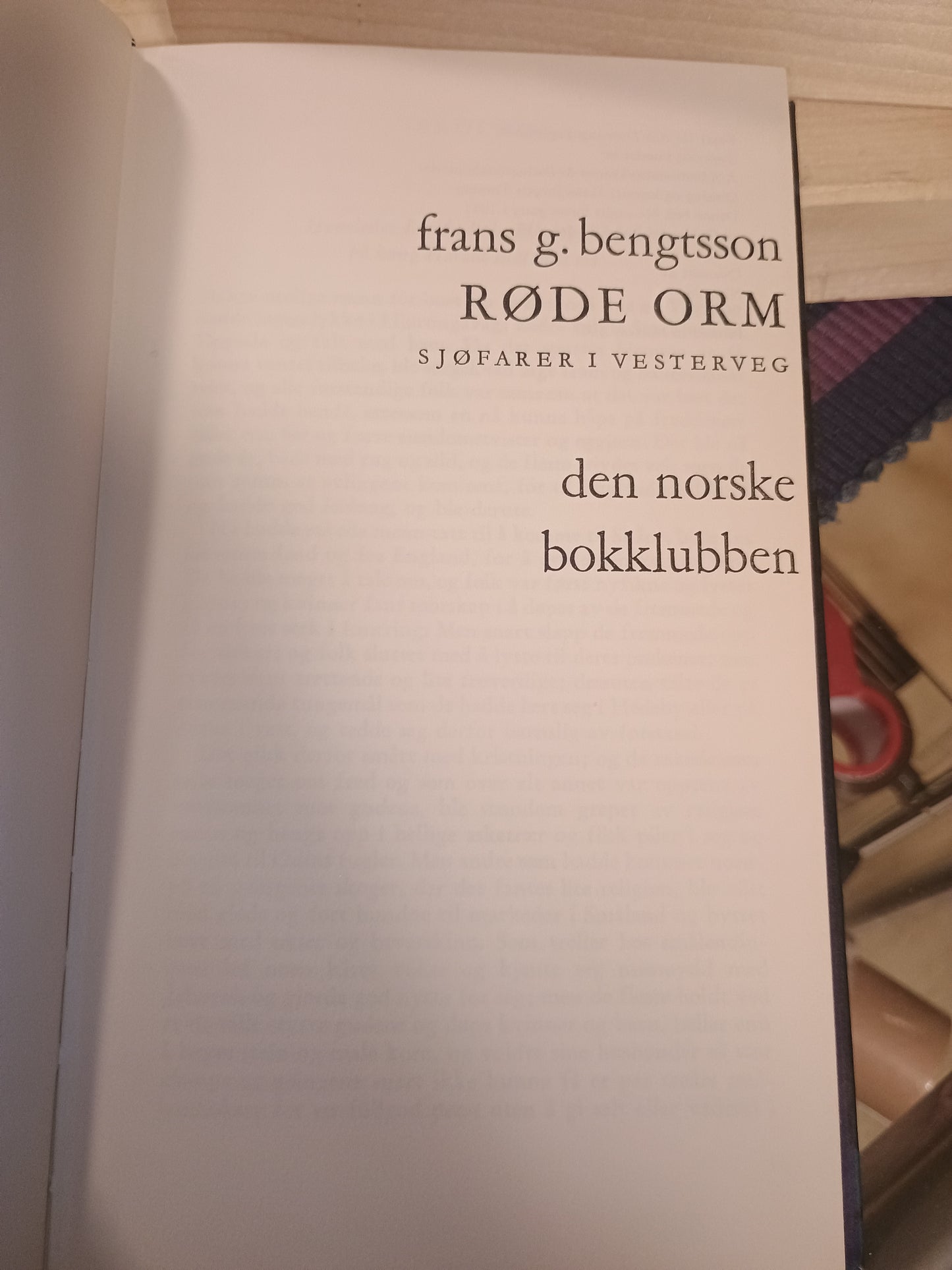 Røde orm, Frans G. Bengtsson
