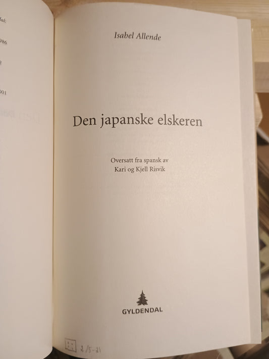 Den japanske elskeren. Isabel Allende
