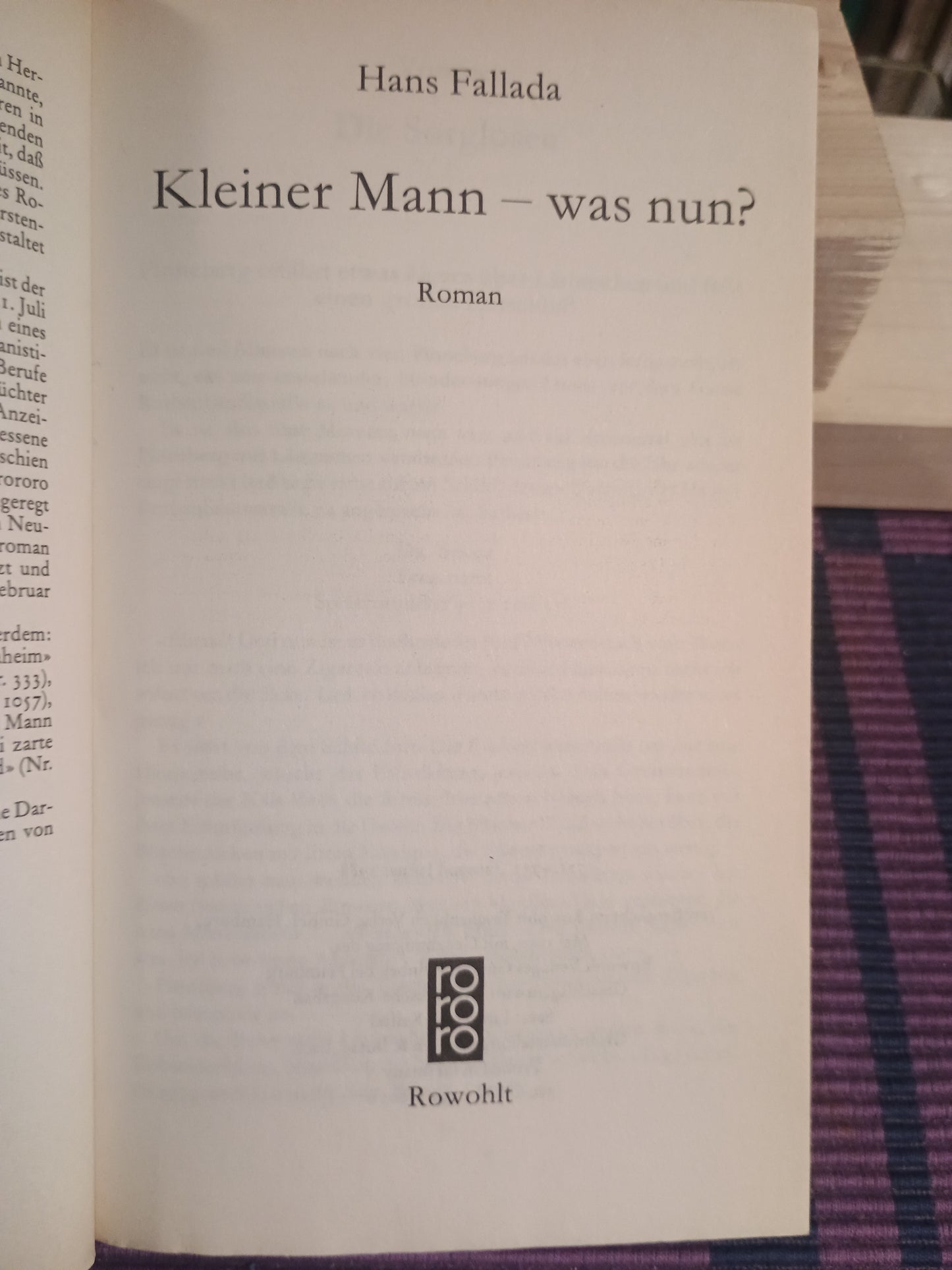 Kleiner Mann - was nun?, Hans Fallada