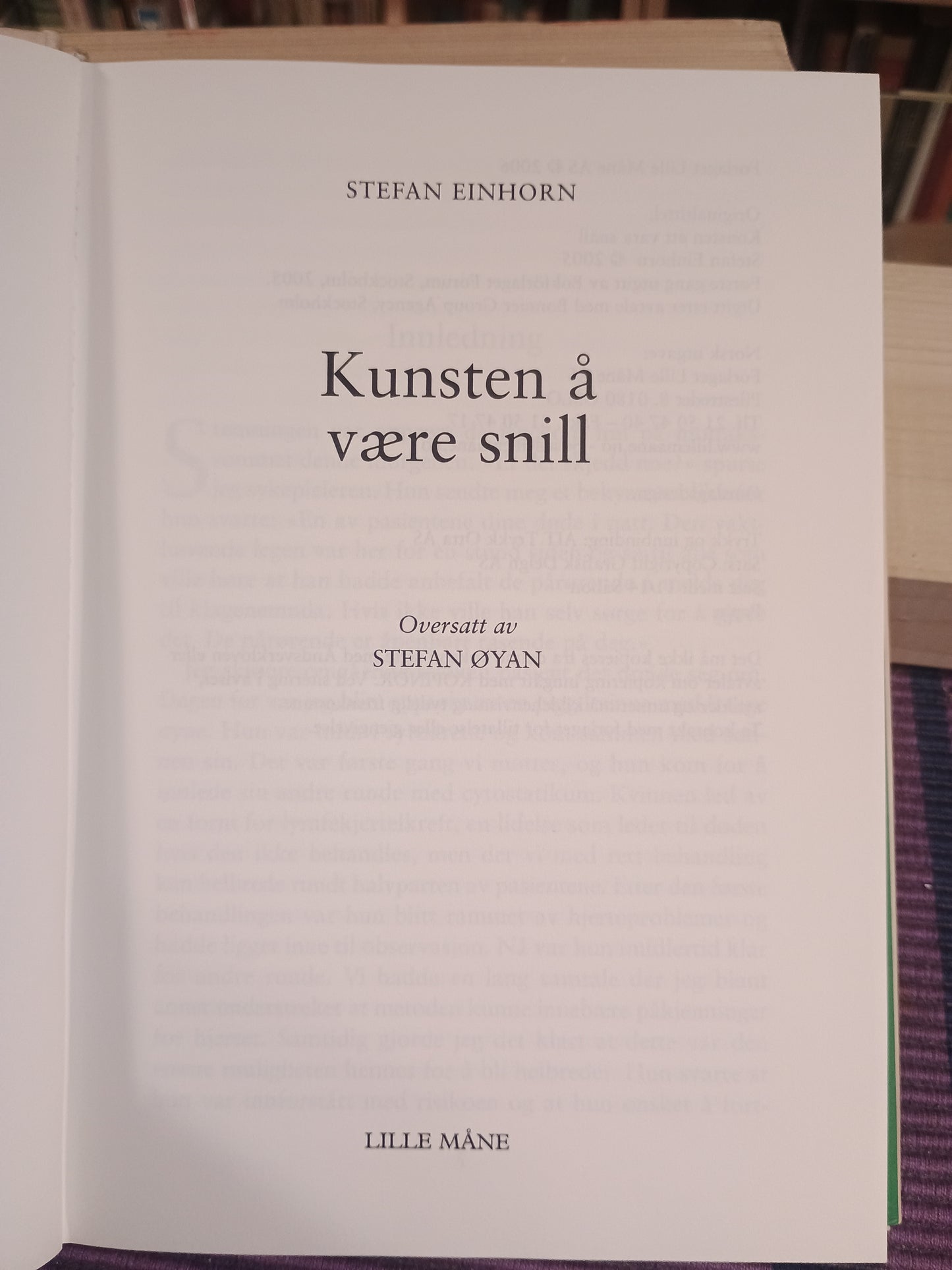 Kunsten å være snill, Stefan Einhorn
