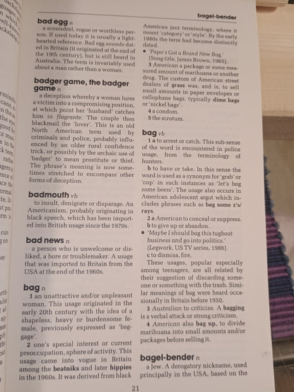 The dictionary of contemporary slang, Tony Thorne