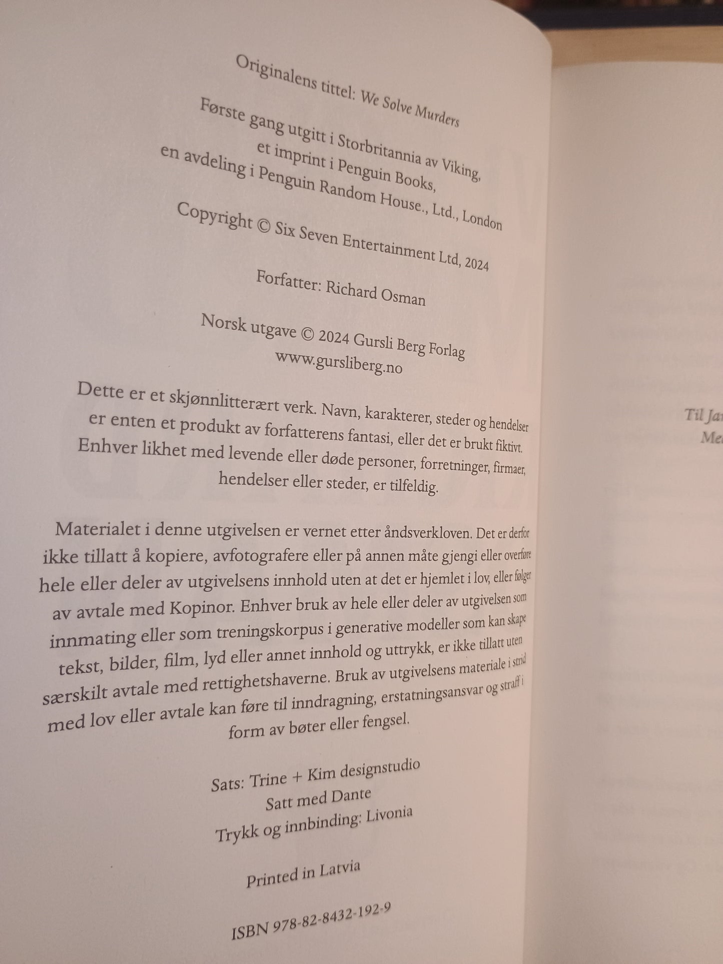 Vi løser mord, Richard Osman