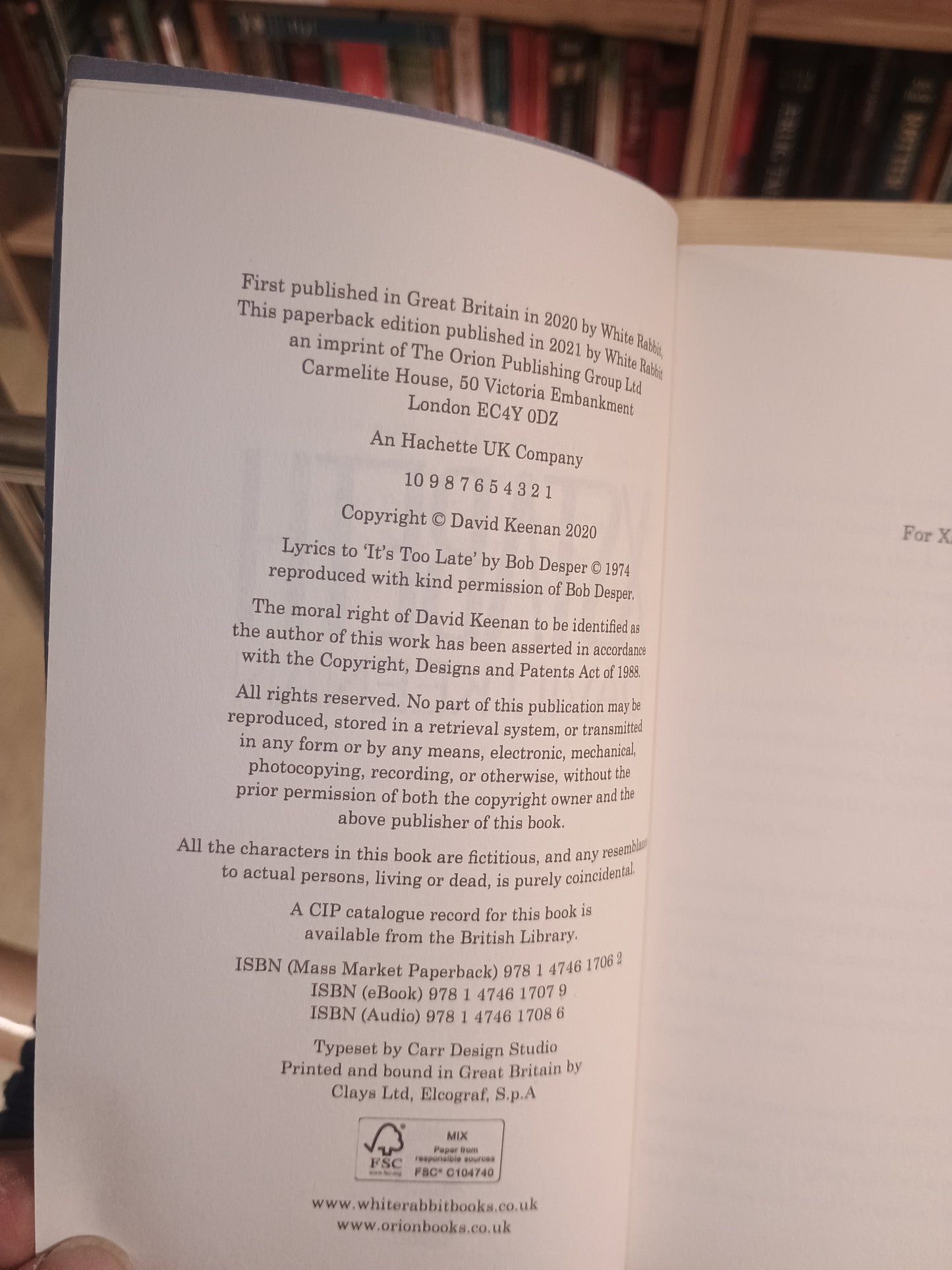Xstabeth, David Keenan