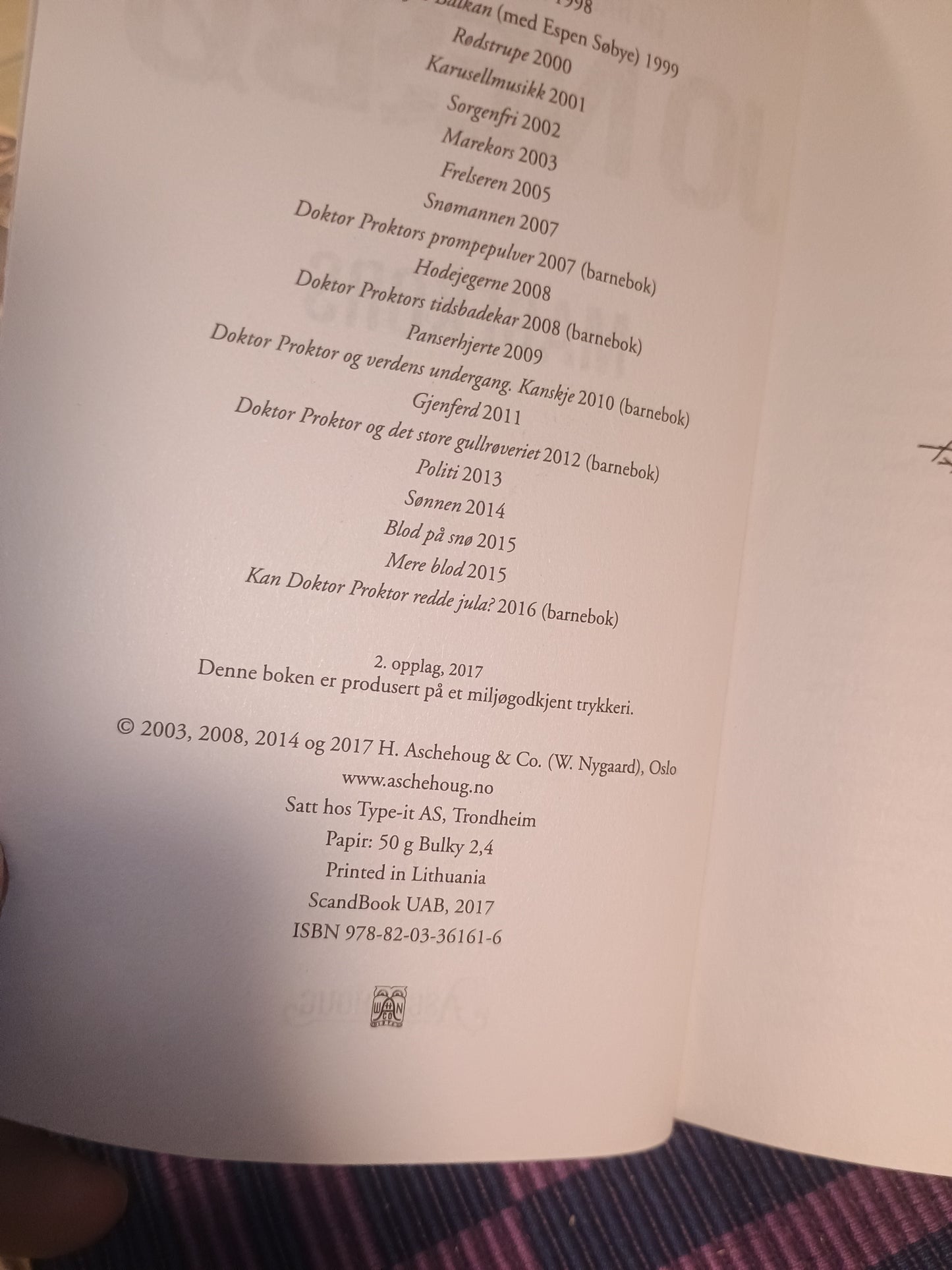Marekors, Jo Nesbø