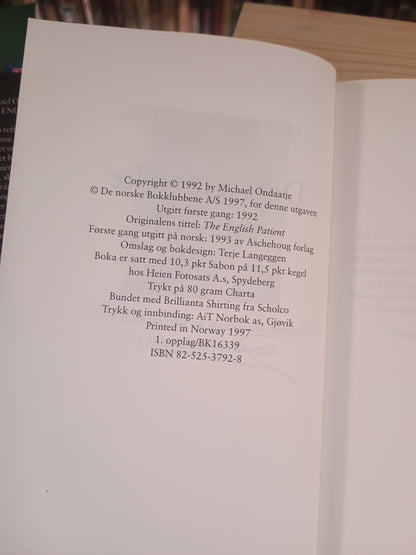 Den engelske pasient, Michael Ondaatje