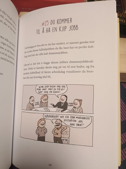Lykke til! 52 ting du dessverre må gjennom før du blir voksen, Tegnehanne og Jostein Larsen