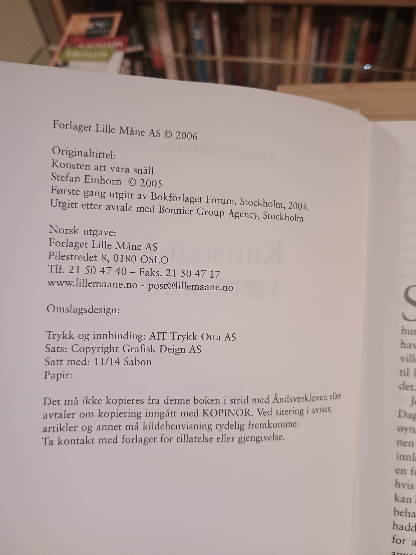 Kunsten å være snill, Stefan Einhorn