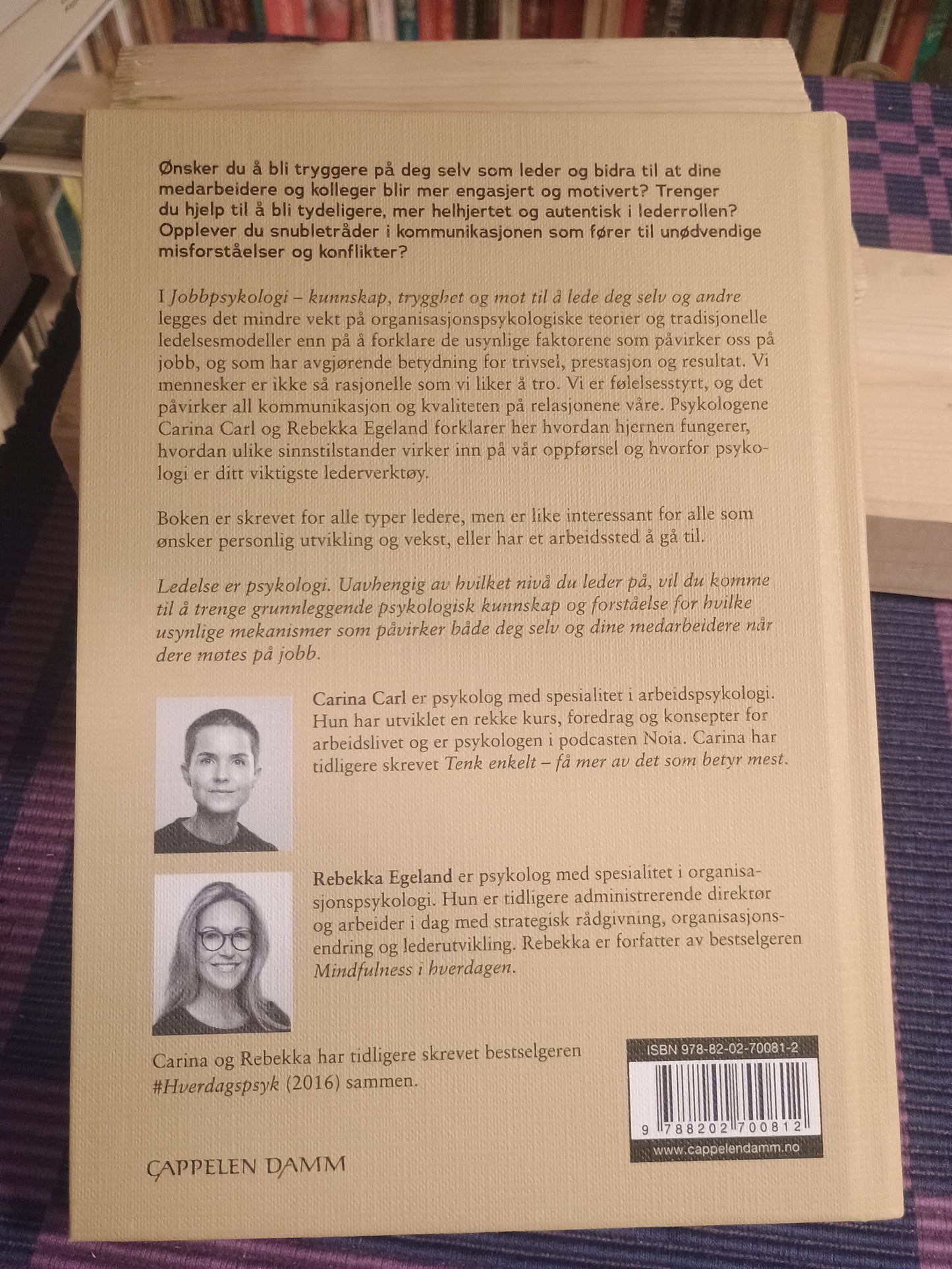 Jobbpsykologi, Carina Carl og Rebekka Egeland