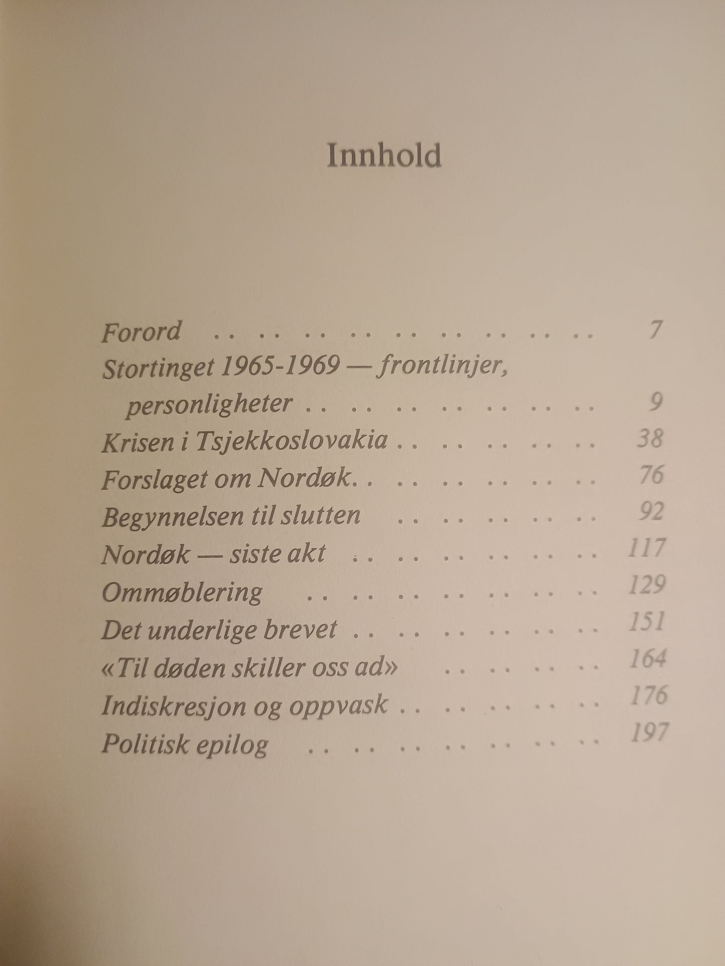 Fra borgerfred til politisk blåmandag, John Lyng