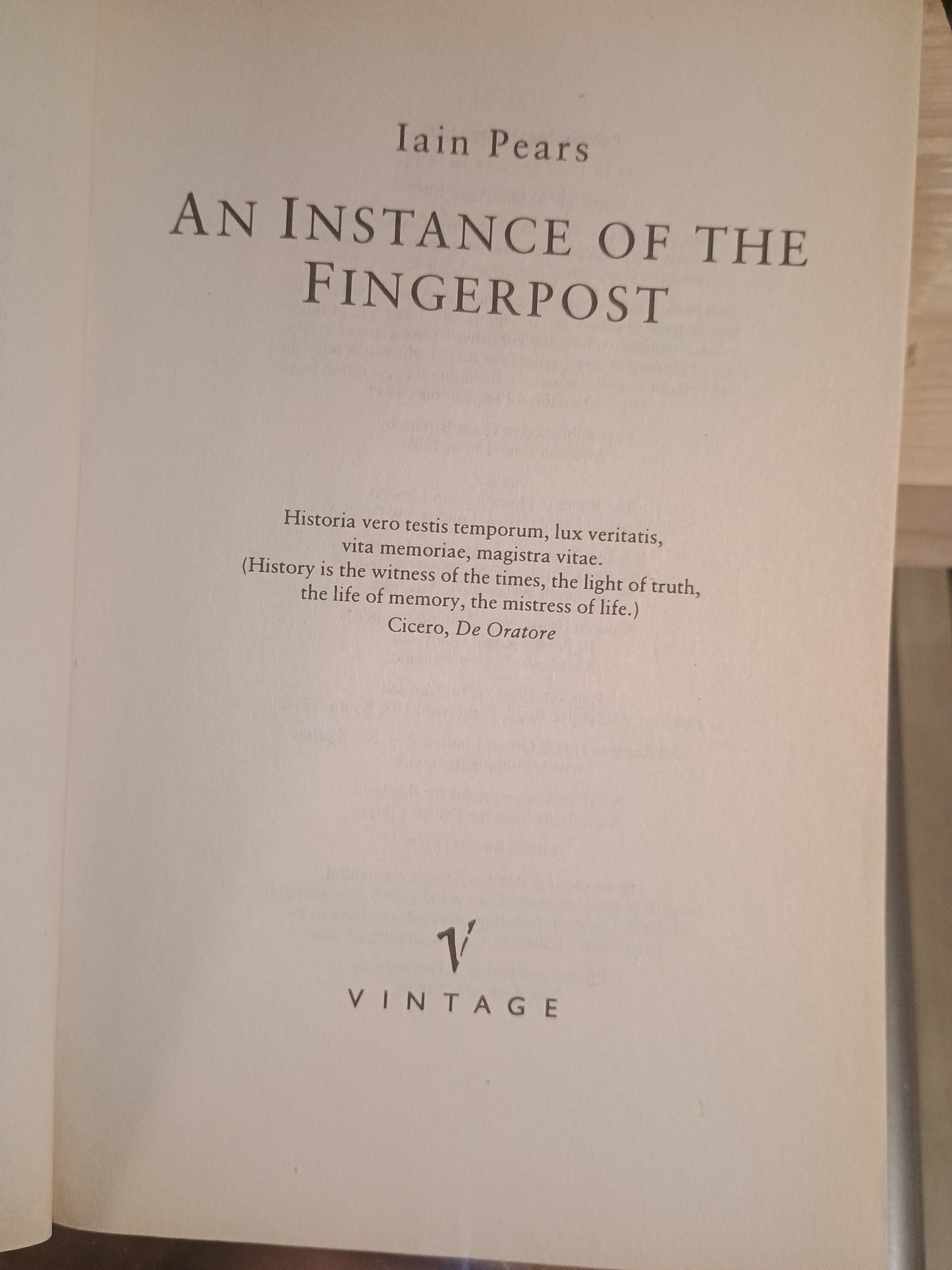 An Instance of the Finger post, Iain Pears