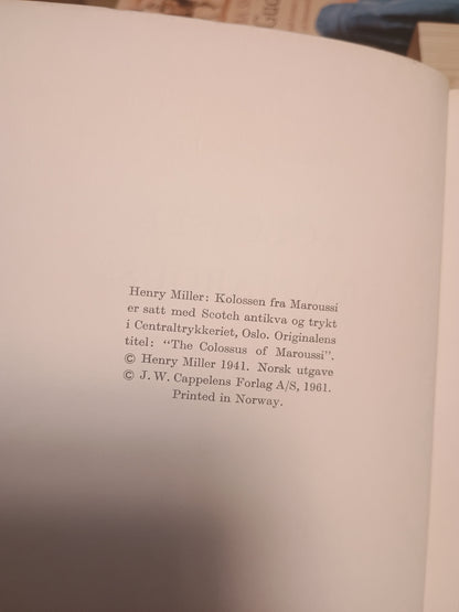 Kolossen Maroussi, Henry Miller