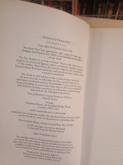 The Poe Shadow, Matthew Pearl