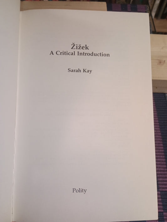 Zizek: A Critical Introduction, Sarah Kay